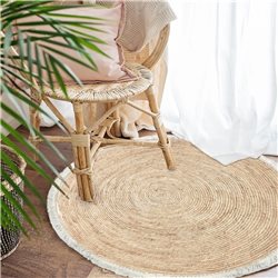 ALFOMBRA TEJIDA D90CM CREMA