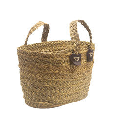 CANASTA C/ASAS TEJIDA 40x17x22CM NATURAL