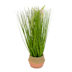 MACETA H38CM CRISTATUS ARTIFICIAL