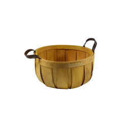CESTO BAMBOO REDONDO C/ASAS D22x11CM NATURAL/NEGRO