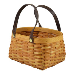CESTO BAMBOO C/ASAS 24x19x12CM NATURAL/MARRON