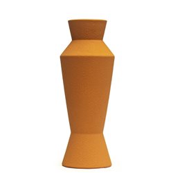 FLORERO CERAMICA D11.5x31CM FORMAS NARANJA