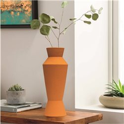 FLORERO CERAMICA D11.5x31CM FORMAS NARANJA