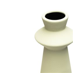 FLORERO CERAMICA D11.5x20CM FORMAS BLANCO