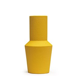 FLORERO CERAMICA D12x25CM FORMAS NARANJA