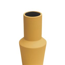 FLORERO CERAMICA D12x25CM FORMAS NARANJA