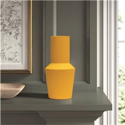 FLORERO CERAMICA D12x25CM FORMAS NARANJA
