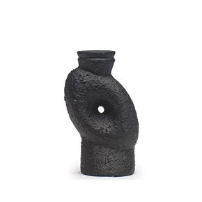 FLORERO CERAMICA 12x8.5x20CM NEGRO