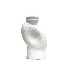 FLORERO CERAMICA 12x8.5x20CM BLANCO