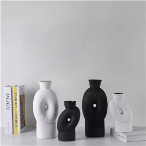 FLORERO CERAMICA 12x8.5x20CM BLANCO