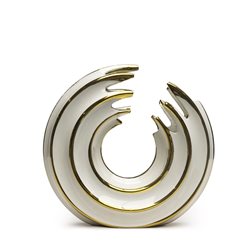 ADORNO CERAMICA D20x6.5CM BLANCO