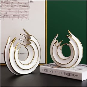ADORNO CERAMICA D20x6.5CM BLANCO