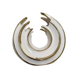 ADORNO CERAMICA D16x6CM BLANCO