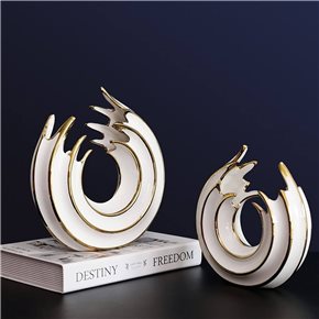 ADORNO CERAMICA D16x6CM BLANCO