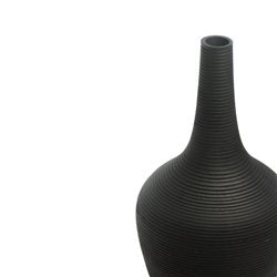 FLORERO CERAMICA D16x35CM BLANCO/NEGRO MATE