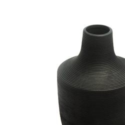 FLORERO CERAMICA D14x31CM BLANCO/NEGRO MATE