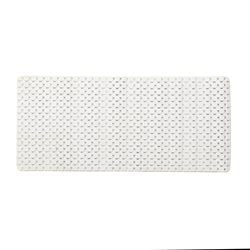 ALFOMBRA BAÑO PVC 35x78CM CUADRADOS BLANCO