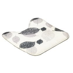 ALFOMBRA BAÑO 45x45CM HOJAS TONOS GRISES