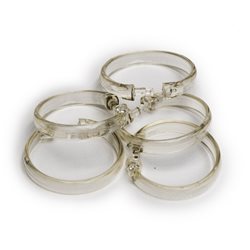 SET X12 GANCHOS PARA CORTINA TRANSPARENTE