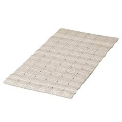 ALFOMBRA BAÑO PVC 35x71CM FLOR BEIGE