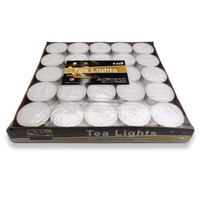 SET 50 VELAS TEALIGHT BLANCO
