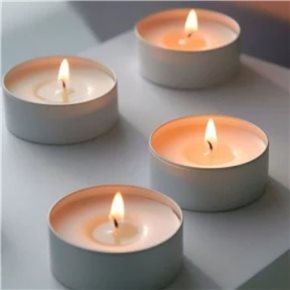 SET 50 VELAS TEALIGHT BLANCO
