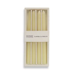 SET 4 VELAS 25CM BLANCO