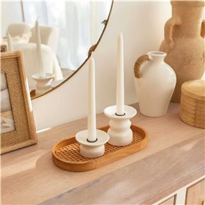 SET 4 VELAS 25CM BLANCO