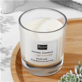 SET 3 VELAS AROMATICAS EN FRASCO 5x6CM BLANCO/ROSA