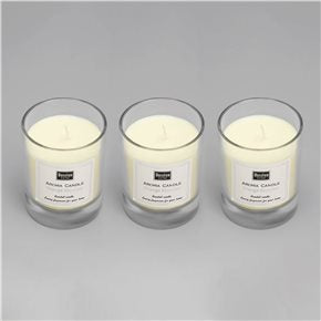 SET 3 VELAS AROMATICAS EN FRASCO 5x6CM BLANCO/ROSA