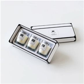 SET 3 VELAS AROMATICAS EN FRASCO 5x6CM BLANCO/ROSA