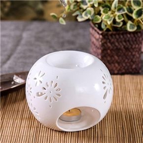 HORNITO DIFUSOR 12x10CM FLORES BLANCO