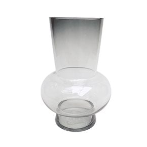 FLORERO VIDRIO 22x10x15CM COPA HUMO