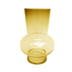 FLORERO VIDRIO 22x10x15CM COPA AMBAR