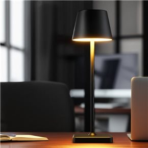 LAMPARA DE MESA LED 38CM NEGRO