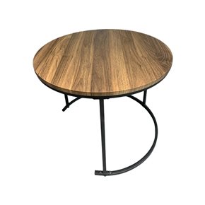 SET 2 MESAS RATONAS D40/D60CM MADERA/METAL
