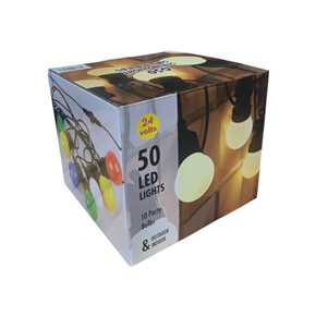 GUIA LUCES LED EXTERIOR CALIDA 5M/10 BOMBITAS