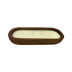VELA EN MADERA 10x25CM NATURAL
