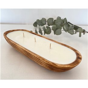 VELA EN MADERA 10x25CM NATURAL