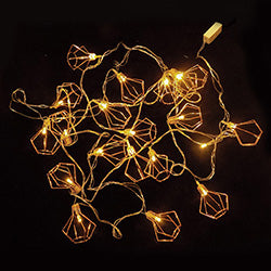 GUIA LED X20 LAMPARITAS COBRE CON ENCHUFE