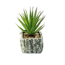 MACETA PEQ PIEDRA ALOE VERA ARTIFICIAL