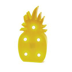 PIÑA DECORATIVA C/ LED AMARILLO. 25X13X2.8CM