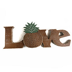 CARTEL DECORATIVO MADERA "LOVE" 30X10CM