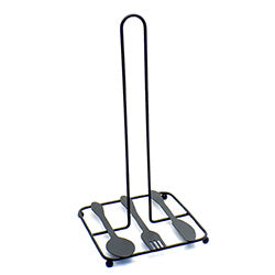 PORTAROLLO METAL VERTICAL METAL C/ BASE.  H30X15X15CM