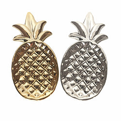 PIÑA DECORATIVA CERAMICA 21X12X2.5CM METALIZADO