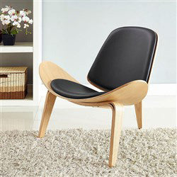 BUTACA GALACTICA PU Y MADERA 88X78X76CM NEGRO