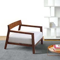 BUTACA EN TELA Y MADERA 62X79X66CM NATURAL