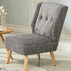 BUTACA EN TELA CAPITONEADO 59X79X89CM GRIS