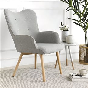 BUTACA BILBAO TAPIZADA H94X69CM GRIS