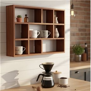 REPISA ESTANTE PARA TAZAS 30X40 CM 9 DIVISIONES